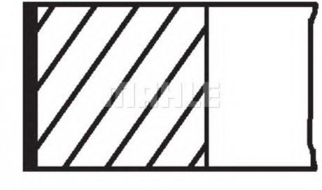 Кільця поршневі VW T4 2.4D/T5 1.9TDI 03-09/Caddy 1.6TDI 10-/1.9TDI 04-10 (80.0mm/+0.5) (1.75-2-3) MAHLE MAHLE / KNECHT 030 55 N2