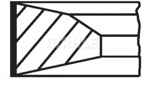 Комплект поршневих кілець циліндра MH MAHLE / KNECHT 038 03 N0