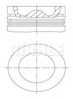 Поршень з поршневими кільцями D =108.0 DEUTZ BF 4M1013/6M1013 MH MAHLE / KNECHT 099 99 00 (фото 1)