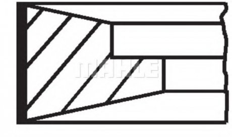 Комплект поршневих кілець циліндра MH MAHLE / KNECHT 099 99 N0 (фото 1)