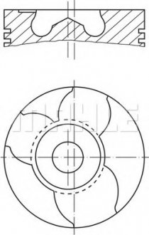 Поршень MAHLE / KNECHT 151 10 00 (фото 1)