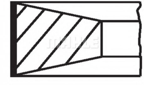 Кільця поршневі Hyundai Accent/Santa Fe 1.5-2.0CRDi 01- (83.00mm/STD) (2-2-3) MAHLE MAHLE / KNECHT 681 12 N0