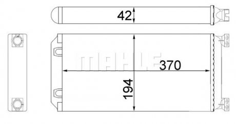 Радіатор нагрівача MH = 8FH 351 312-554 MAHLE / KNECHT AH 130 000S