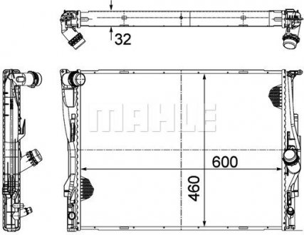 Радіатор охолодження BMW 3 (E90) AT MAHLE / KNECHT CR 1711 000P