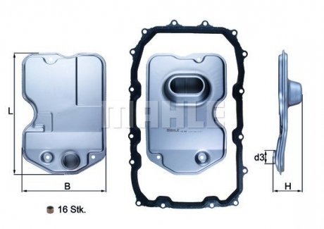 Фильтр масляный АКПП AUDI Q7 06-15, VW TOUAREG 02-10 с прокладкой (KNECHT-MAHLE) MAHLE / KNECHT HX 160KIT