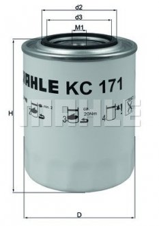 Фільтр паливний MAHLE / KNECHT KC171