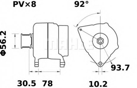 Генератор MAHLE / KNECHT MG 74