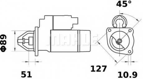 Стартер MAHLE / KNECHT MS 235 (фото 1)