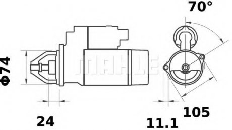 Стартер MAHLE / KNECHT MS 86