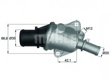 Термостат, охолоджуюча рідина MAHLE / KNECHT TI 105 88