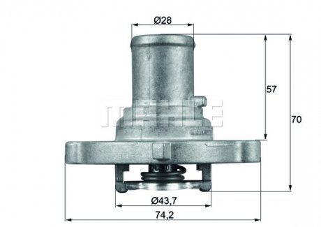 Термостат, охолоджуюча рідина MAHLE / KNECHT TI 122 87 D