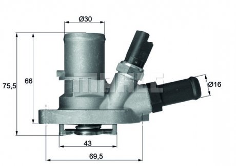 Термостат, охолоджуюча рідина MAHLE / KNECHT TI 149 88 (фото 1)