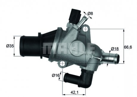 Термостат, охолоджуюча рідина MAHLE / KNECHT TI 163 88