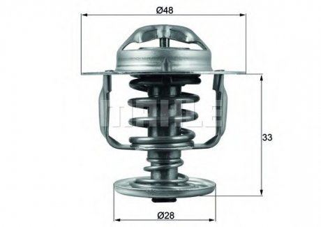 Термостат, охолоджуюча рідина MAHLE / KNECHT TX 110 82 D (фото 1)