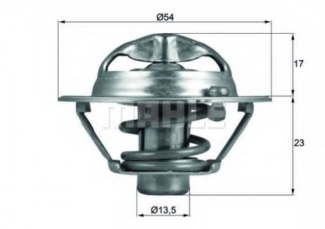 Термостат, охолоджуюча рідина MAHLE / KNECHT TX 118 82 D (фото 1)