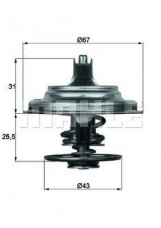 Термостат MH MAHLE / KNECHT TX 23 71D