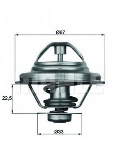 Термостат, охолоджуюча рідина MAHLE / KNECHT TX 24 87 D