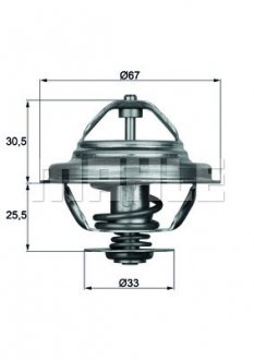 Термостат, охолоджуюча рідина MAHLE / KNECHT TX 27 71 D (фото 1)