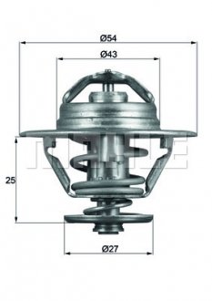 Термостат, охолоджуюча рідина MAHLE / KNECHT TX 93 79D