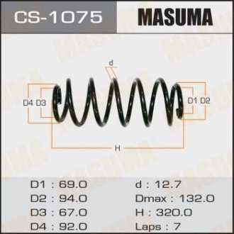 Пружина задняя Toyota Auris, Corolla (06-13) (CS-1075) MASUMA CS1075