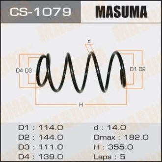 Пружина підвіски передньої Toyota Camry (06-11) (CS-1079) MASUMA CS1079