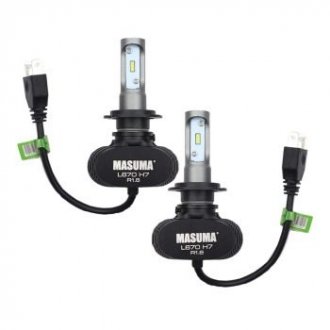 Лампа светодиодная LED H7 6000K 4000Lm PX26d, Комплект 2шт MASUMA L670