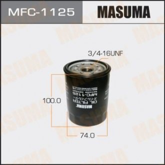 Фільтр масляний Toyota FJ Cruiser (06-09), Land Cruiser (-12), Land Cruiser Prado (05-09), Sequoia (00-09) 4.0, 4.7 (MFC-1125) MASUMA MFC1125