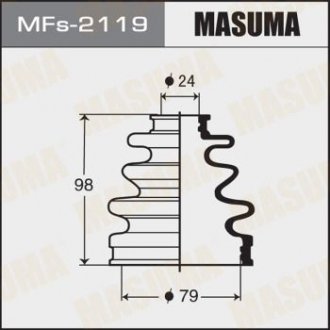 Пыльник ШРУСа наружного Mazda 6 (12-) / Toyota Corolla (00-06), Prius (00-05) силикон (MFs-2119) MASUMA MFs2119 (фото 1)