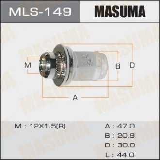 Гайка колеса (MLS-149) MASUMA MLS149