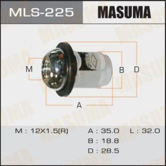 Гайка колеса (MLS-225) MASUMA MLS225