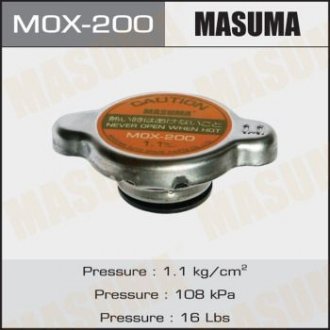 Крышка радиатора Mitsubishi/ Subaru/ Toyota 1.1 bar (MOX-200) MASUMA MOX200