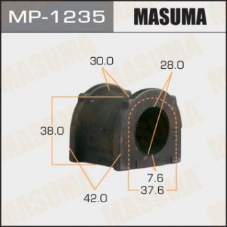 Втулка стабілізатора переднього (Кратно 2) Toyota Land Cruiser (-07) (MP-1235) MASUMA MP1235