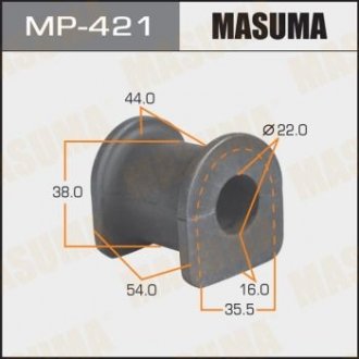 Втулка стабілізатора переднього (Кратно 2) Mitsubishi (MP-421) MASUMA MP421 (фото 1)