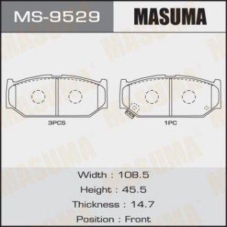 Колодки тормозные (MS-9529) MASUMA MS9529