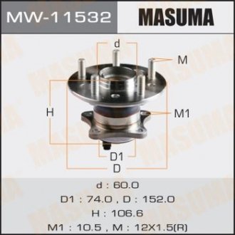 Ступица колеса (MW-11532) MASUMA MW11532