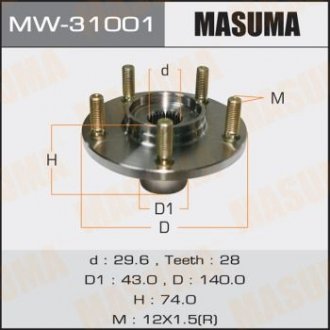 Ступица колеса передняя Mitsubishi ASX (10-), Lancer, Outlander (07-) (MW-31001) MASUMA MW31001