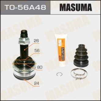 ШРУС 24x56x26x48 TOYOTA CAMRY ACV30. 2001-2006TOYOTA AVENSIS (03-08), TOYOTA CAMRY (01-06) (TO-56A48) MASUMA TO56A48