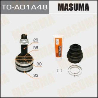 ШРУС 23x58x26 x48 TOYOTA COROLLA (02-12), TOYOTA AVENSIS (03-08) (TO-A01A48) MASUMA TOA01A48