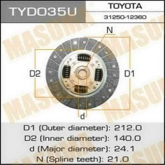 Диск зчеплення MASUMA TYD035