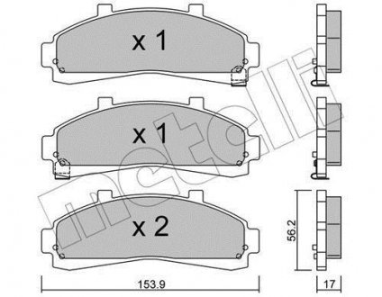 Комплект гальмівних колодок (дискових) Metelli 22-0683-0 (фото 1)