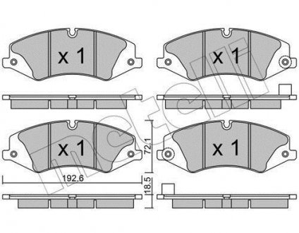 Комплект гальмівних колодок (дискових) Metelli 22-0836-6 (фото 1)