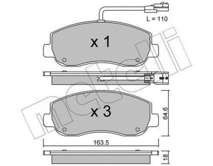 Тормозні колодки Metelli 22-0898-0