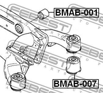 Сайлентблок заднього важеля METGUM 1501