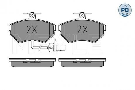 Колодки гальмівні (передні) Audi A4 94-01/VW Passat 96-00 (з датчиком) MEYLE 025 219 4519-1/PD