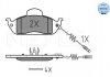 Колодки гальмівні (передні) MB ML-class (W163) 98-05 MEYLE 025 231 9317/W (фото 1)