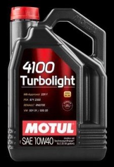 Масло двигателя 4100 TurboLight 10W-40 5L MOTUL 100357