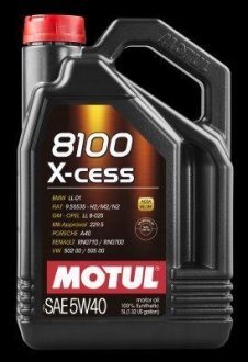 Олива моторна 8100 X-cess Gen2 5W-40, 5л. MOTUL 102870