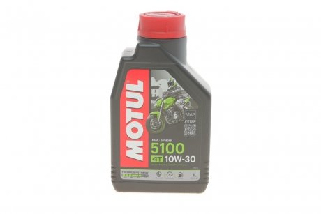 Олива 10W30 5100 4T (1L) (104062) MOTUL 836611 (фото 1)