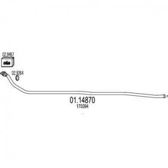 Прийомна труба вихлопної системи MTS 01.14870