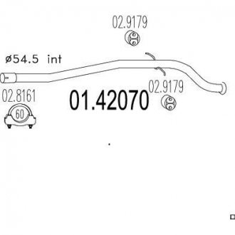 Ремонтна деталь вузла вихлопної системи MTS 01.42070 (фото 1)